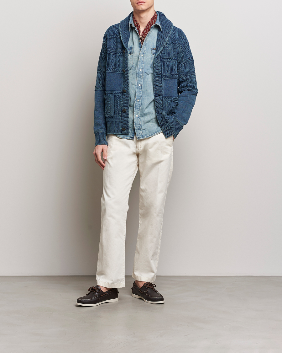 Men | Sweaters & Knitwear | Polo Ralph Lauren | Knitted Shawl Collar Cardigan Dark Indigo