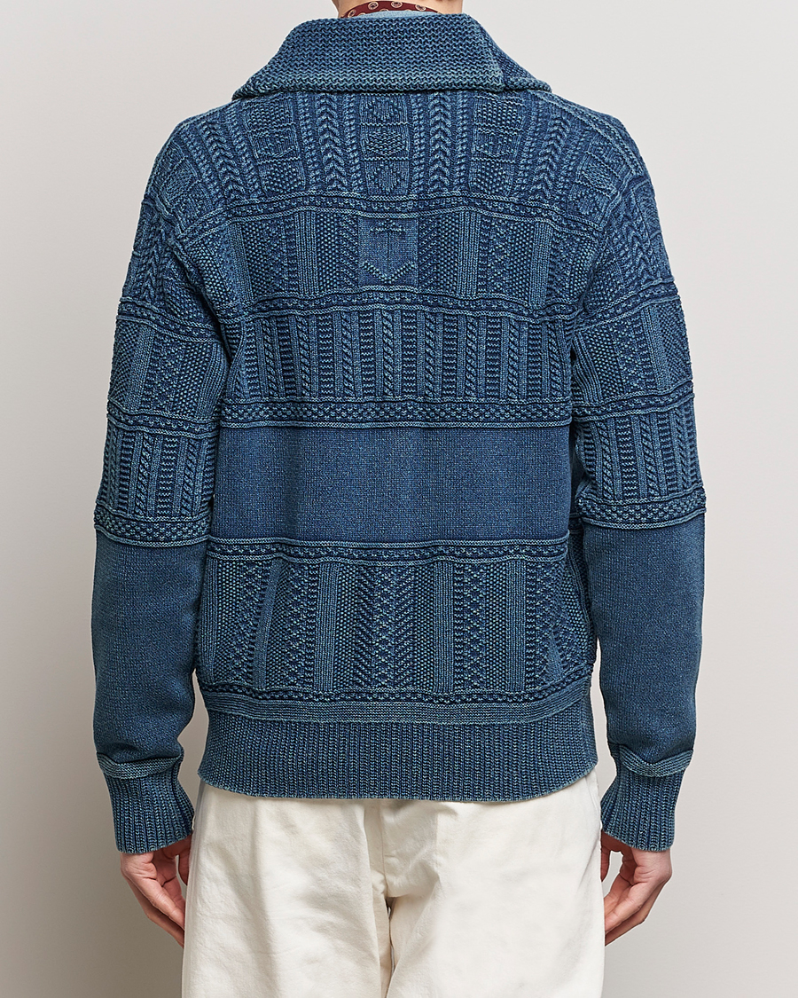 Polo Ralph Lauren Knitted Shawl Collar Cardigan Dark Indigo at