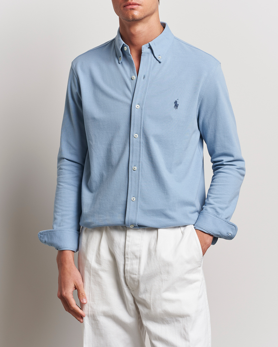 Men | Polo Shirts | Polo Ralph Lauren | Featherweight Mesh Shirt Vessel Blue