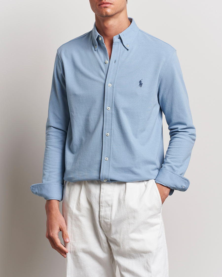 Men | Shirts | Polo Ralph Lauren | Featherweight Mesh Shirt Vessel Blue