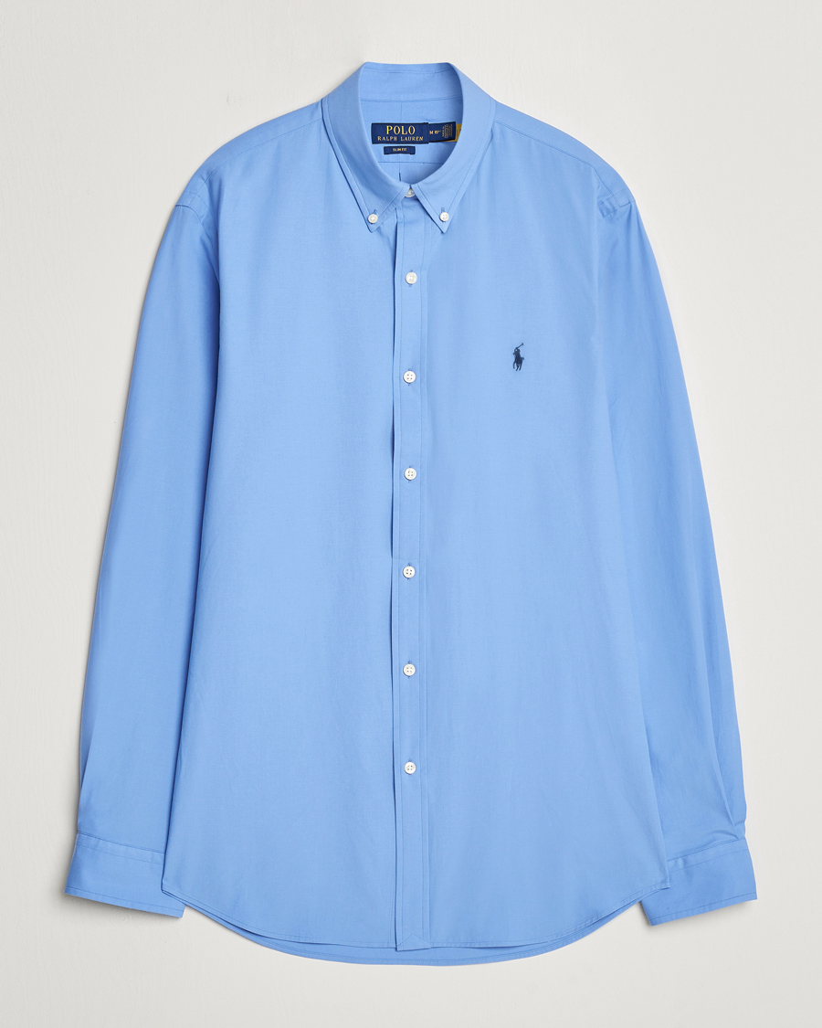 Men | Shirts | Polo Ralph Lauren | Slim Fit Poplin Shirt Harbor Island Blue