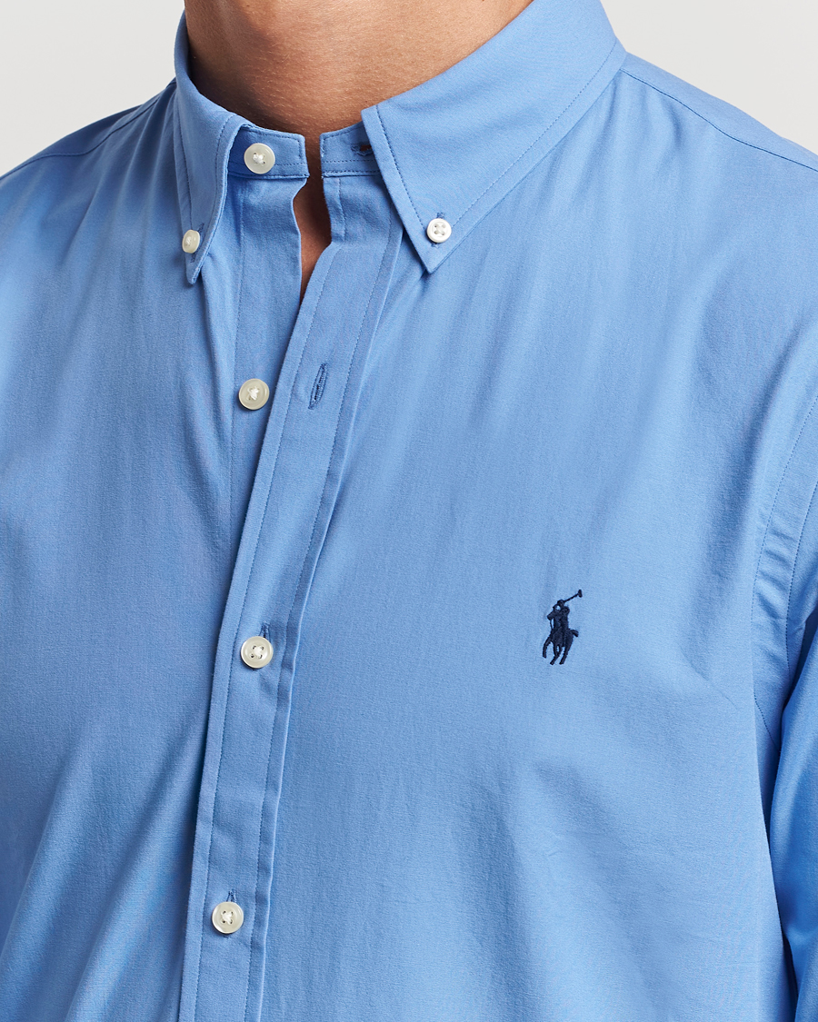 Men | Shirts | Polo Ralph Lauren | Slim Fit Poplin Shirt Harbor Island Blue