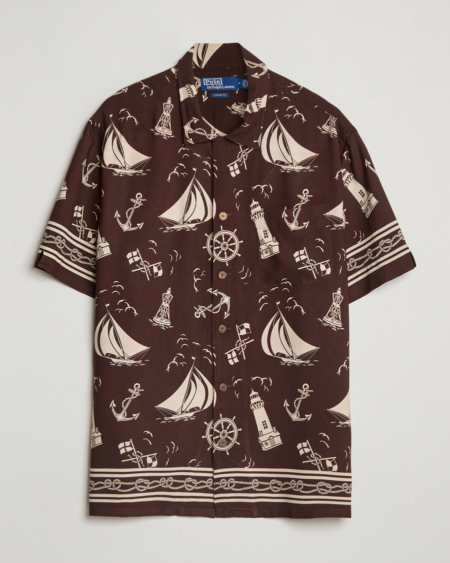 Men | Shirts | Polo Ralph Lauren | Printed Rayon Short Sleeve Shirt Captins Convo