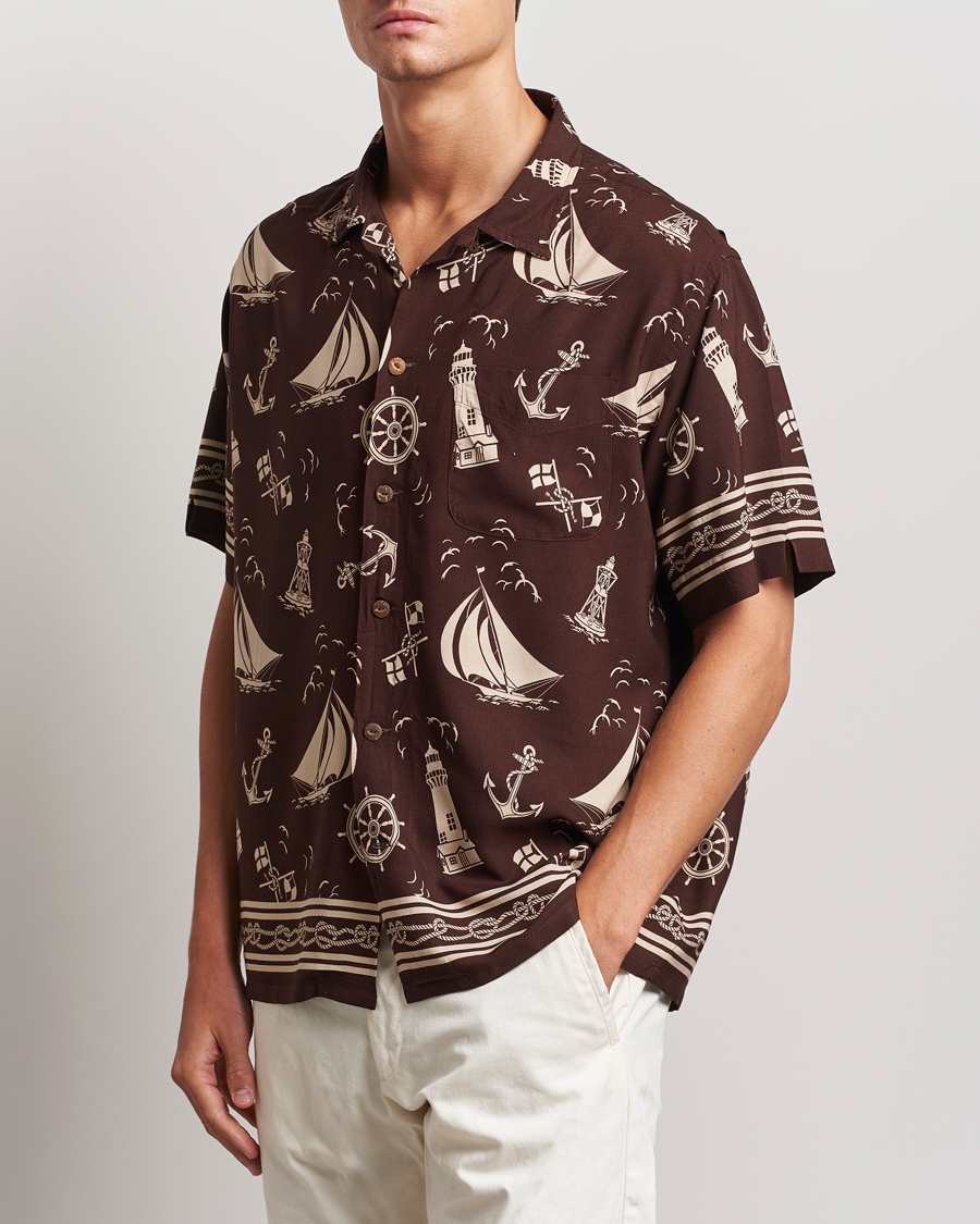 Men | Shirts | Polo Ralph Lauren | Printed Rayon Short Sleeve Shirt Captins Convo