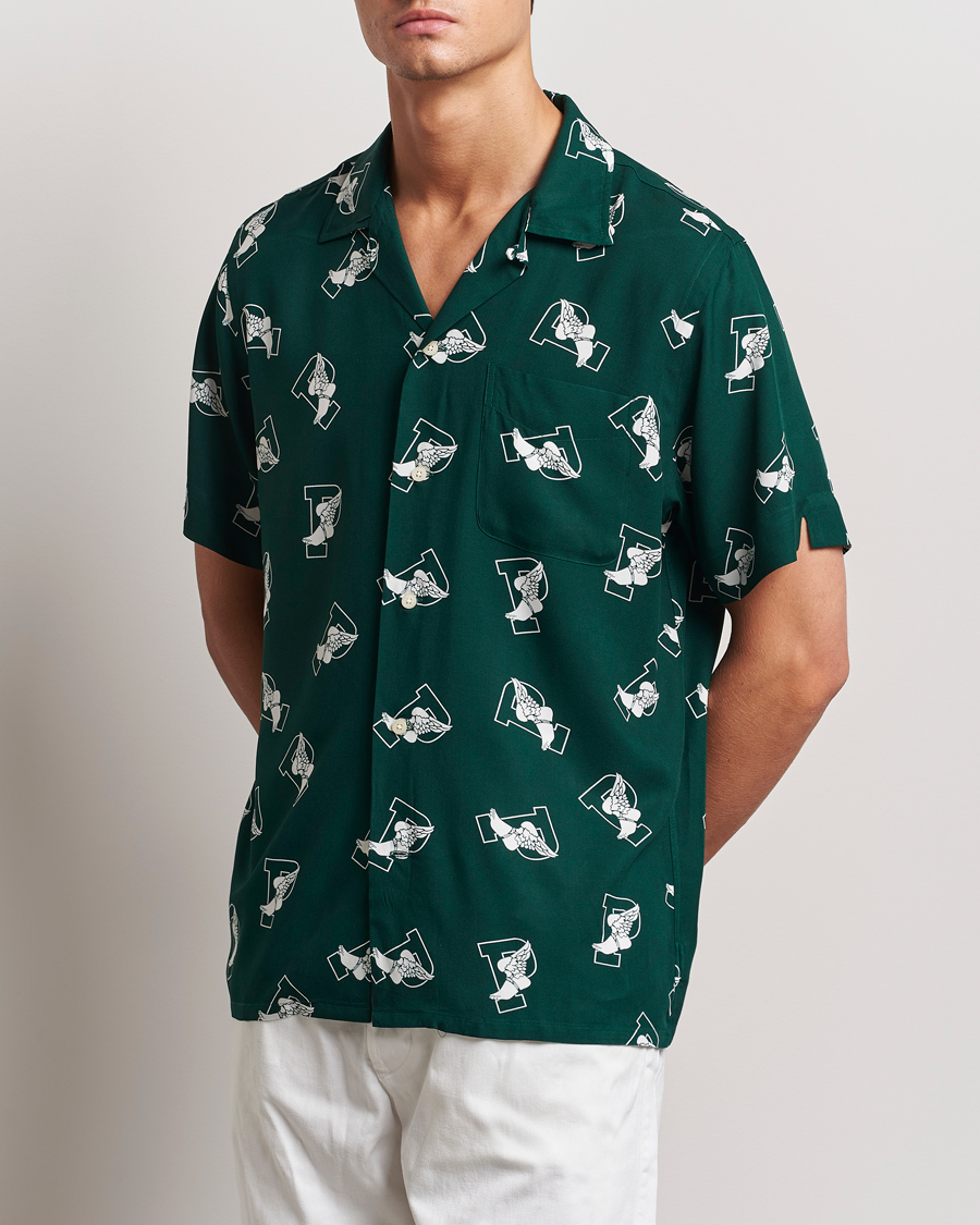 Men | Shirts | Polo Ralph Lauren | Printed P Wing Short Sleeve Shirt Toss Green