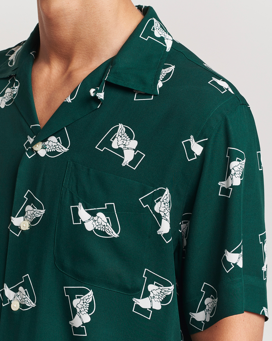 Men | Shirts | Polo Ralph Lauren | Printed P Wing Short Sleeve Shirt Toss Green