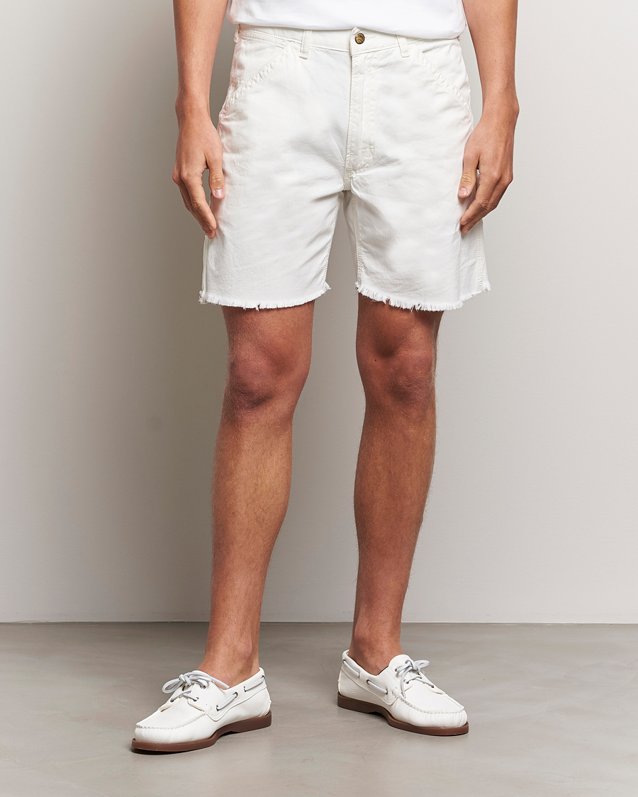 Men |  | Polo Ralph Lauren | Garment Dyed Rustic Worker Shorts Deckwash White