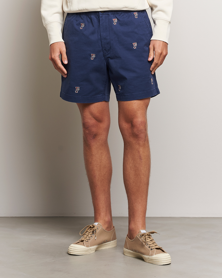 Men | Drawstring Shorts | Polo Ralph Lauren | Prepster P Wing Drawstring Shorts Newport Navy