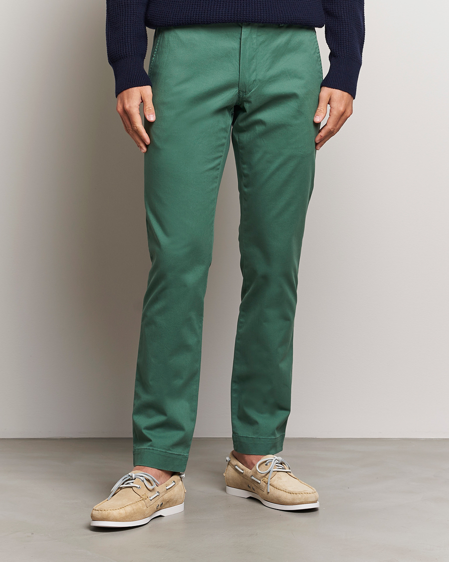 Men | Trousers | Polo Ralph Lauren | Slim Fit Stretch Chinos Washed Forest