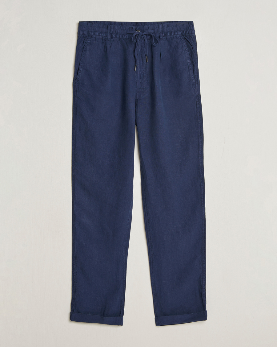 Men | Trousers | Polo Ralph Lauren | Prepster Linen Trousers Newport Navy
