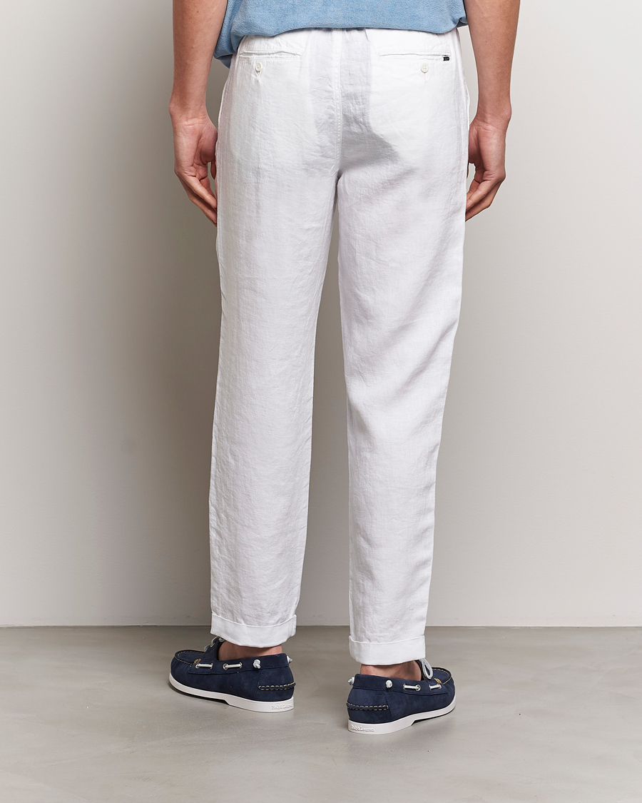 Men | Trousers | Polo Ralph Lauren | Prepster Linen Trousers Ceramic White