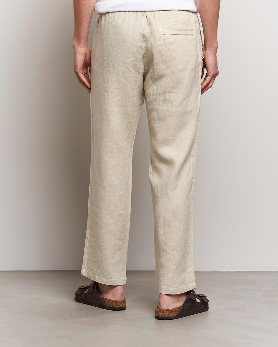 Men | Trousers | Samsøe Samsøe | Sajabari Linen Drawstring Trousers Castle Wall