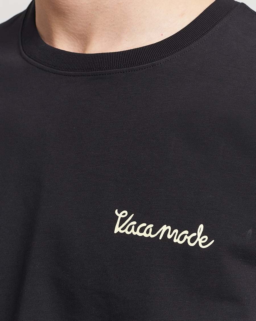 Men | T-Shirts | Samsøe Samsøe | Savaca Printed Crew Neck T-Shirt Black