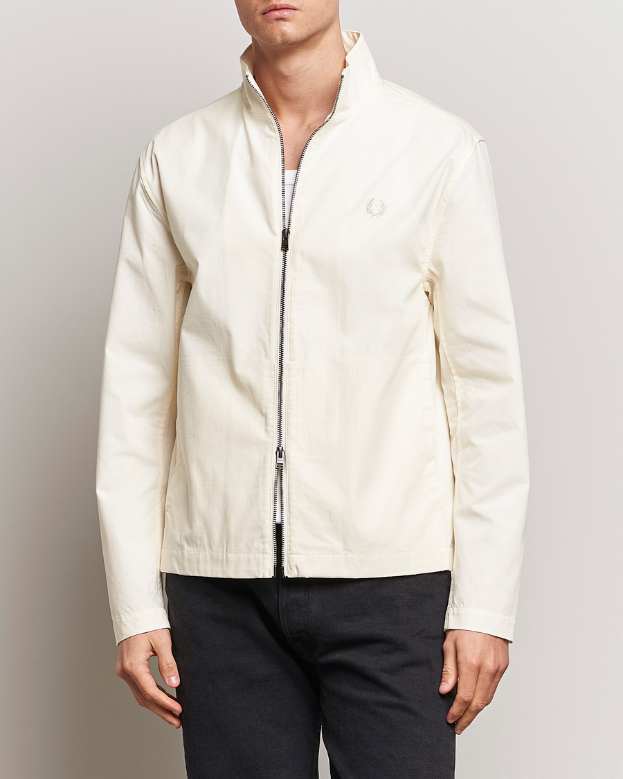 Men | Coats & Jackets | Fred Perry | Woven Ripstop Shirt Jacket Ecru