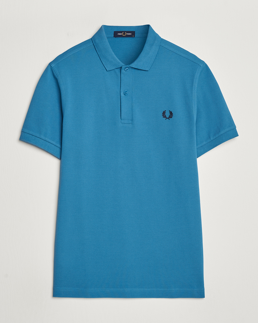 Men | Polo Shirts | Fred Perry | Plain Polo Shirt Ocean Blue