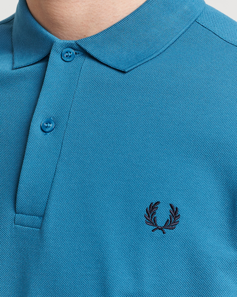 Men | Polo Shirts | Fred Perry | Plain Polo Shirt Ocean Blue