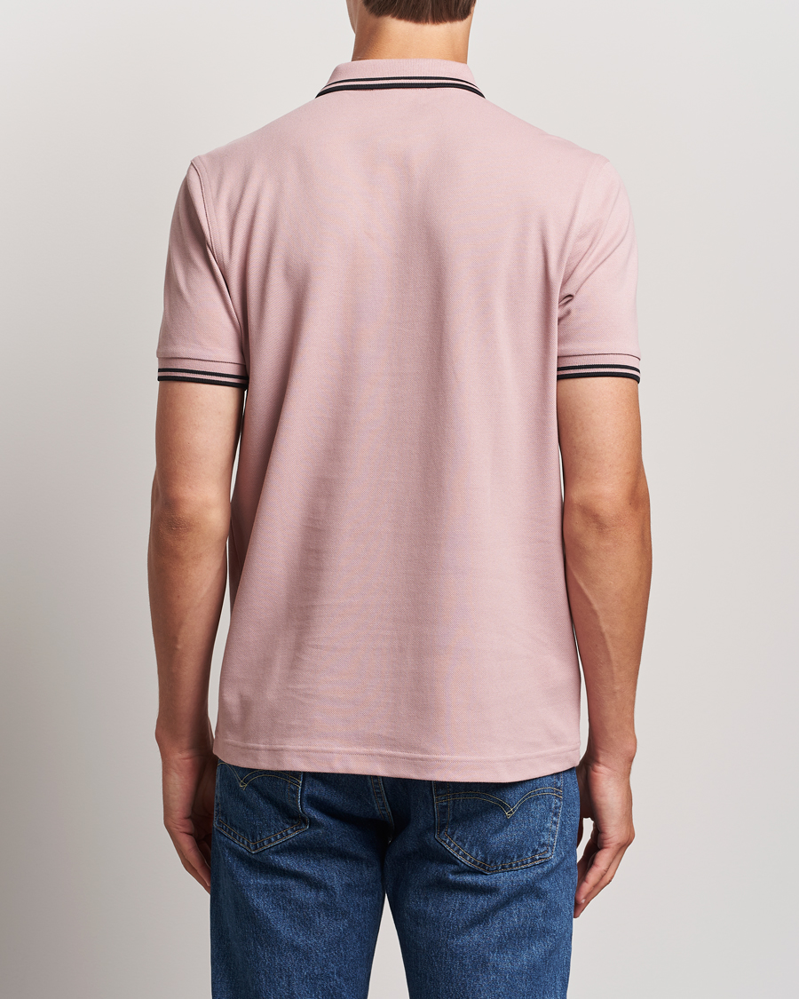 Men | Polo Shirts | Fred Perry | Twin Tipped Polo Shirt Dusty Rose Pink
