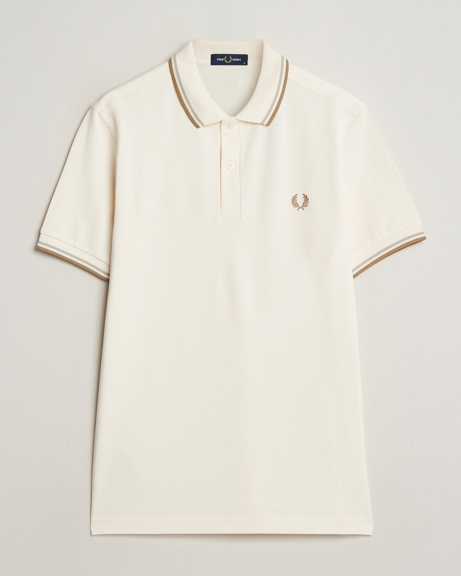 Men | Polo Shirts | Fred Perry | Twin Tipped Polo Shirt Ecru