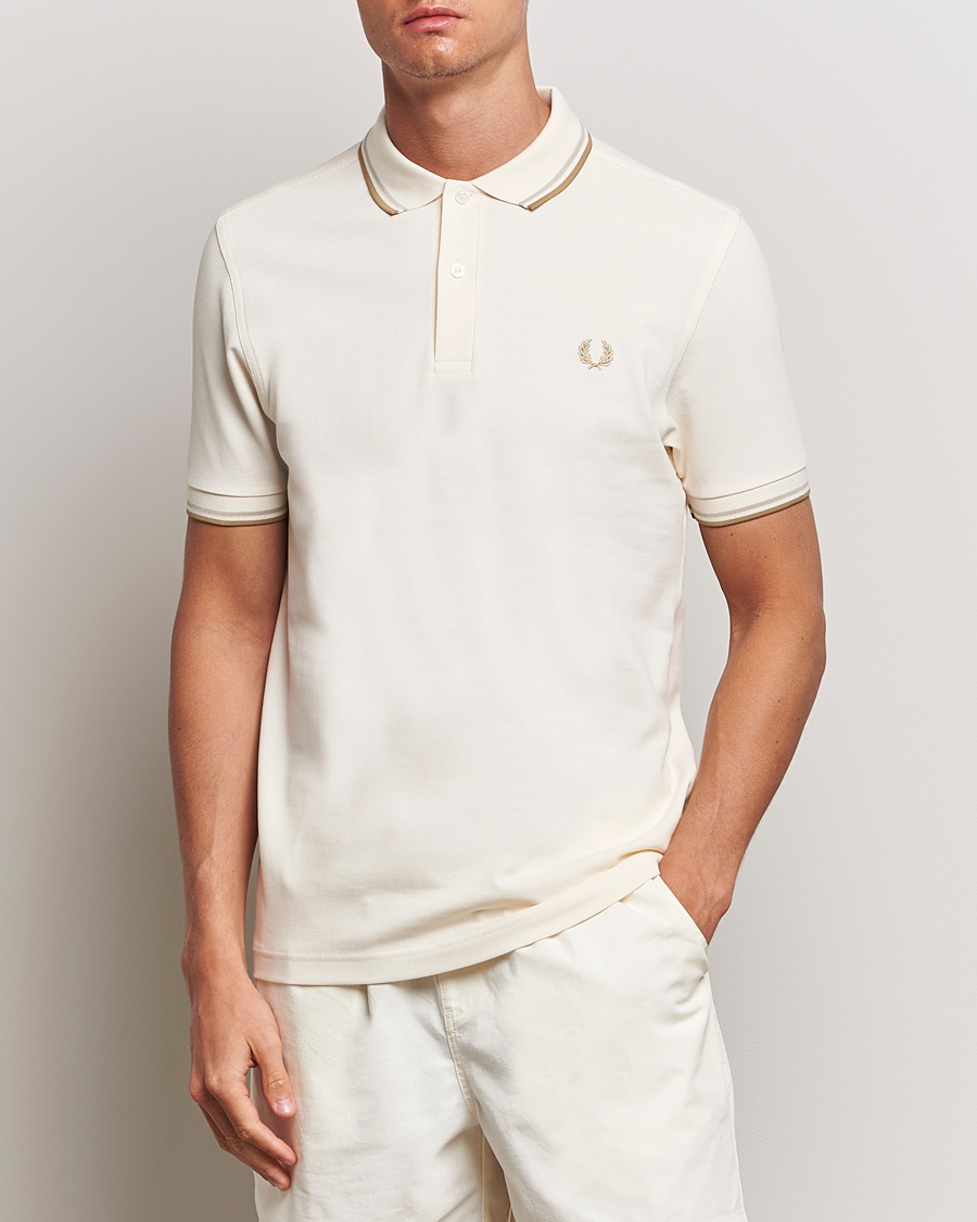 Men | Polo Shirts | Fred Perry | Twin Tipped Polo Shirt Ecru