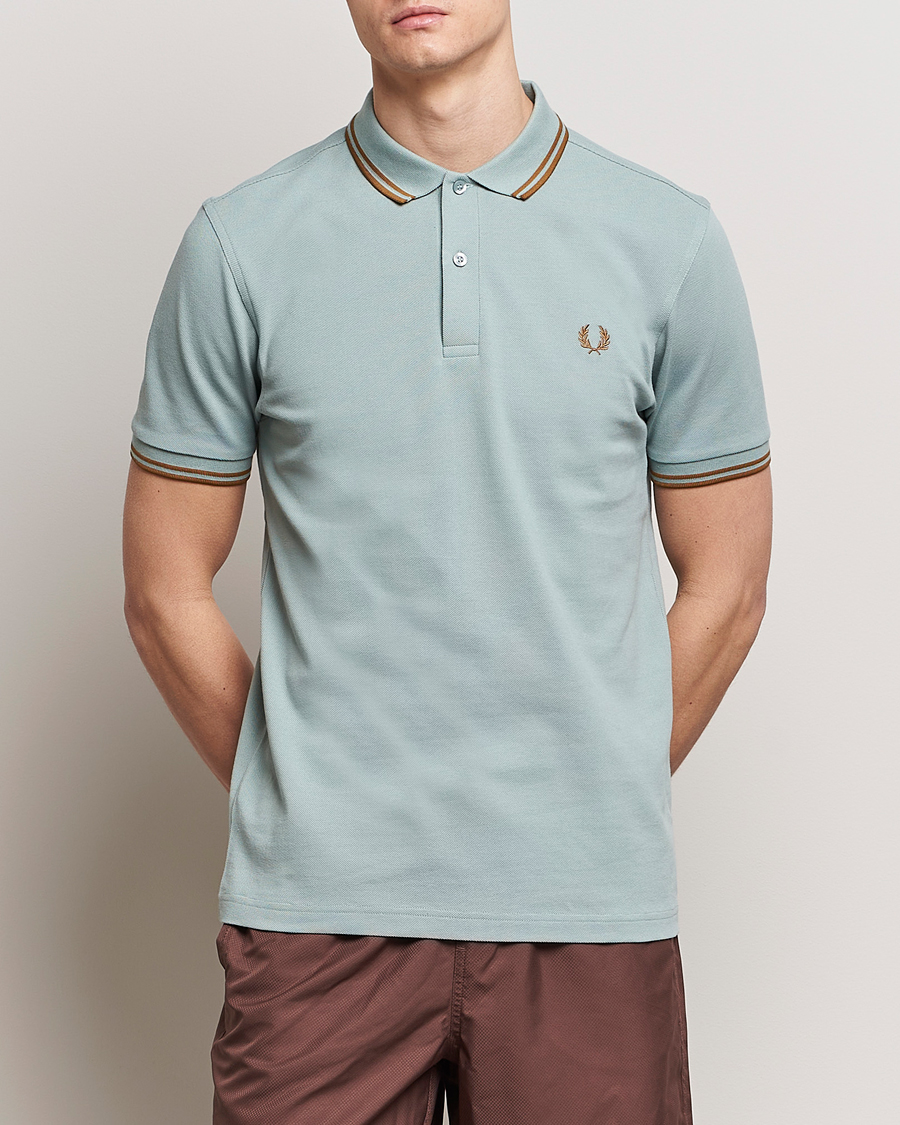 Men | What's new | Fred Perry | Twin Tipped Polo Shirt Silver Blue
