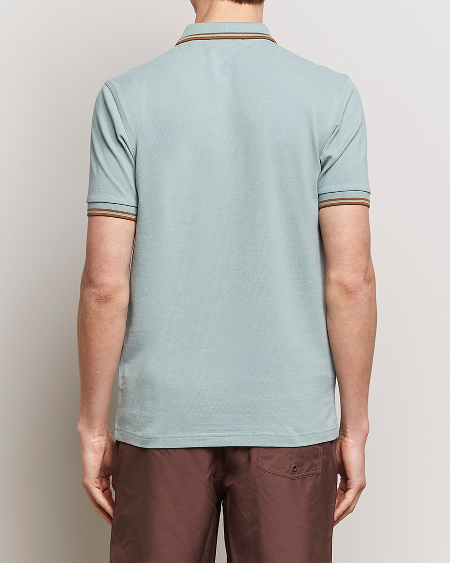 Men | Polo Shirts | Fred Perry | Twin Tipped Polo Shirt Silver Blue