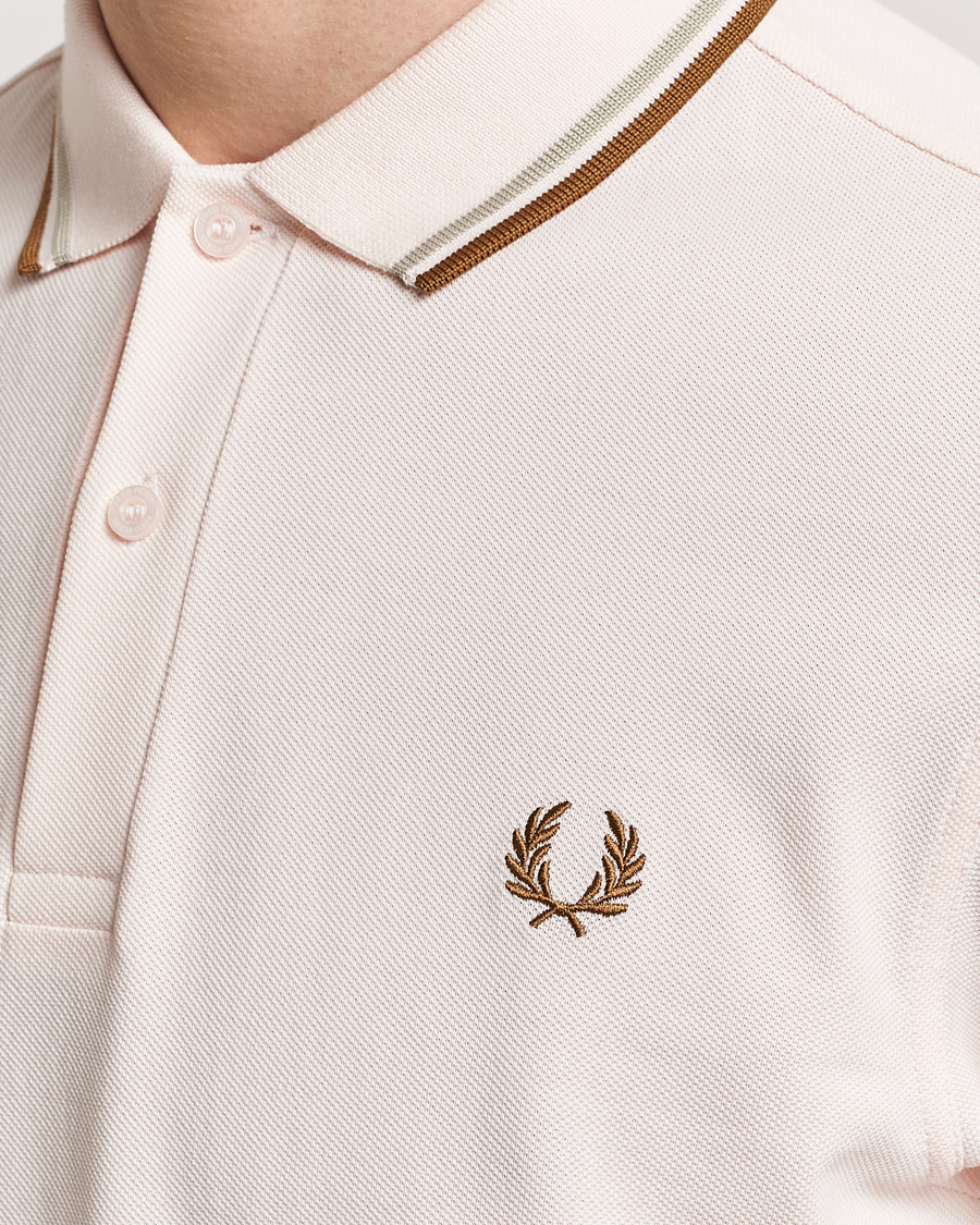 Fred Perry Twin Tipped Polo Shirt Silky Peach at CareOfCarl.com