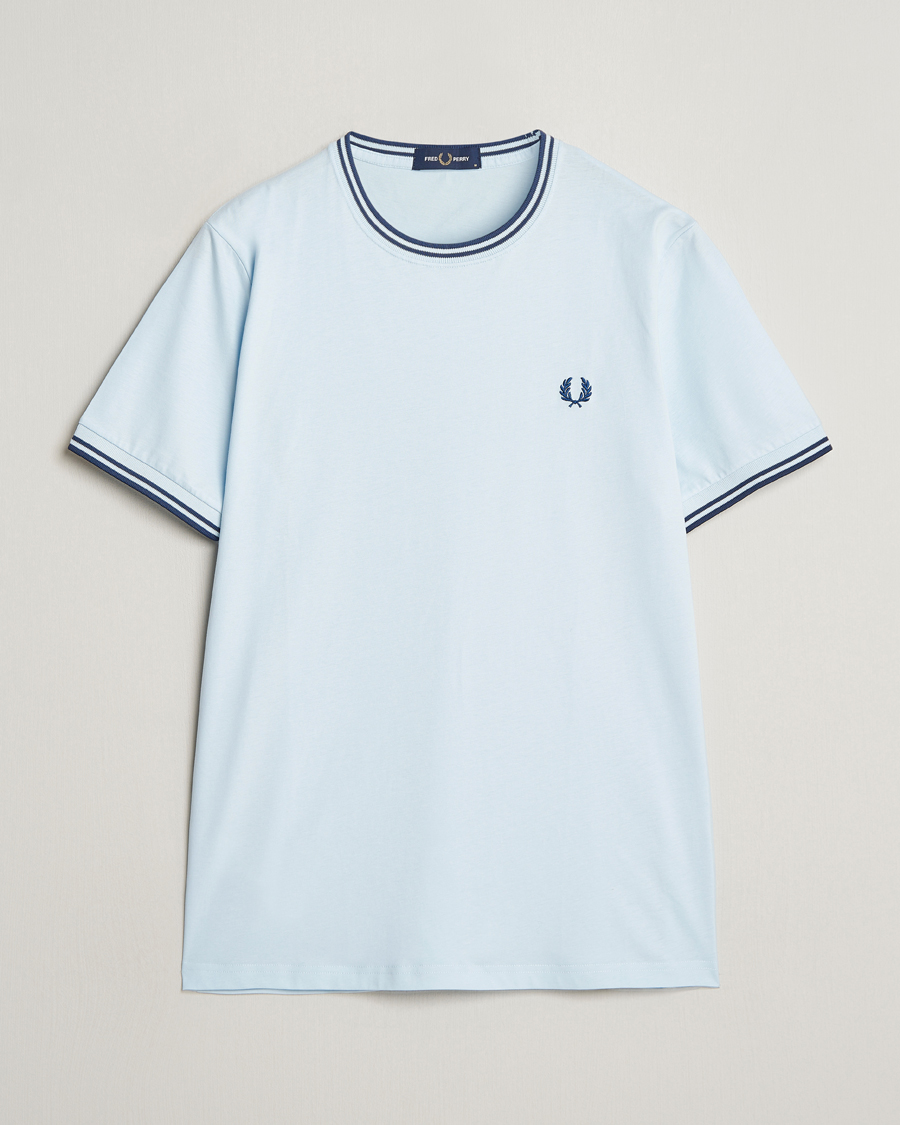 Men | T-Shirts | Fred Perry | Twin Tipped T-Shirt Light Ice