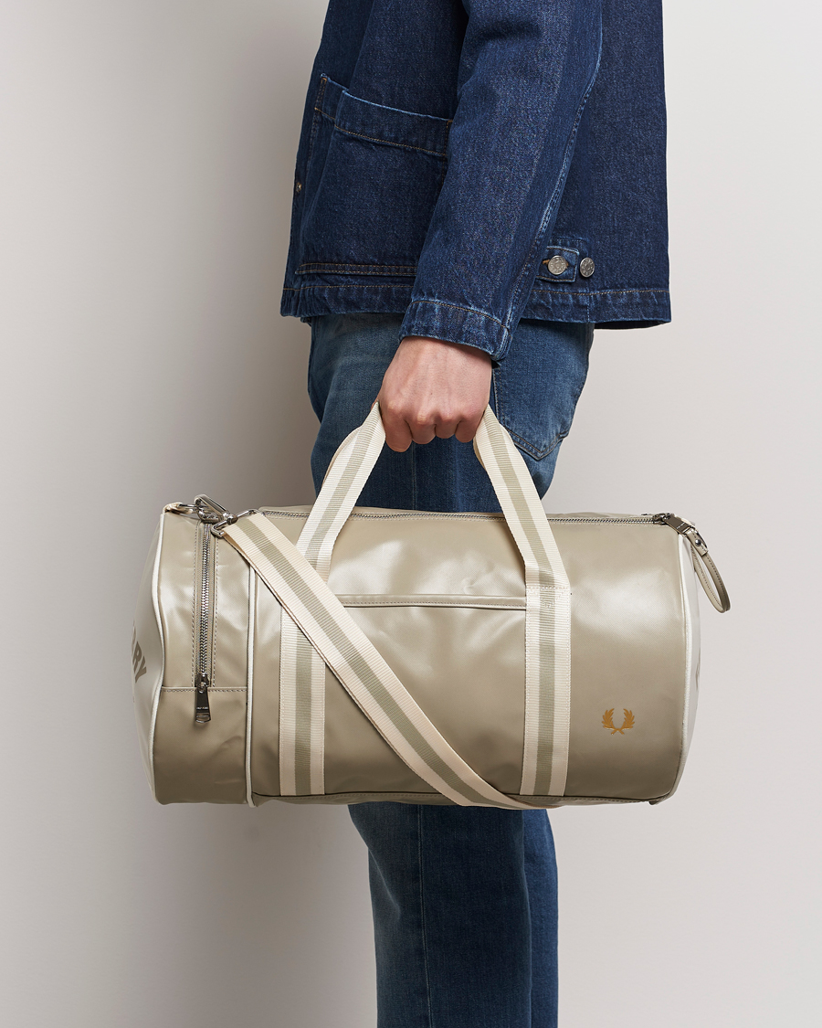 Men | Weekend Bags | Fred Perry | Classic Barrel Bag Warm Grey