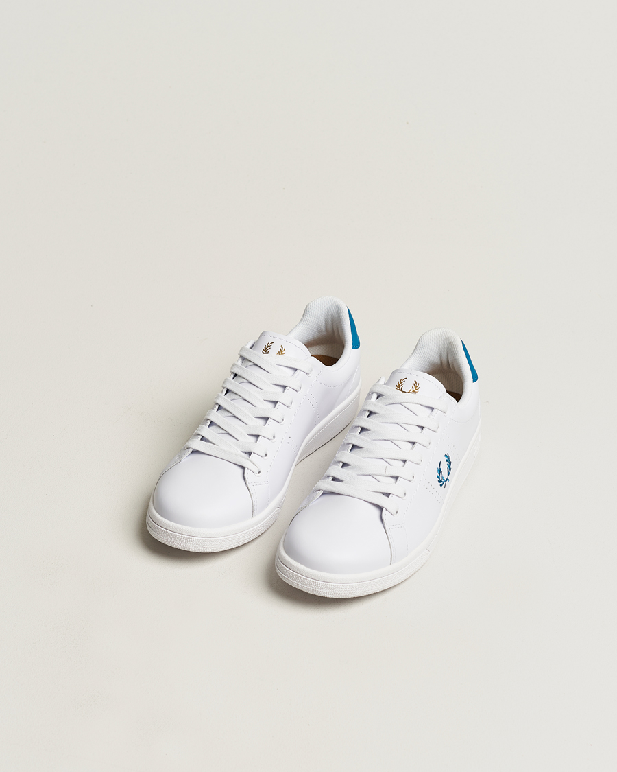 Herre |  | Fred Perry | B721 Leather Sneaker White