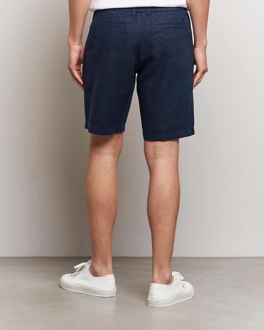 Men | Shorts | NN07 | Seb Linen Drawstring Shorts Navy Blue