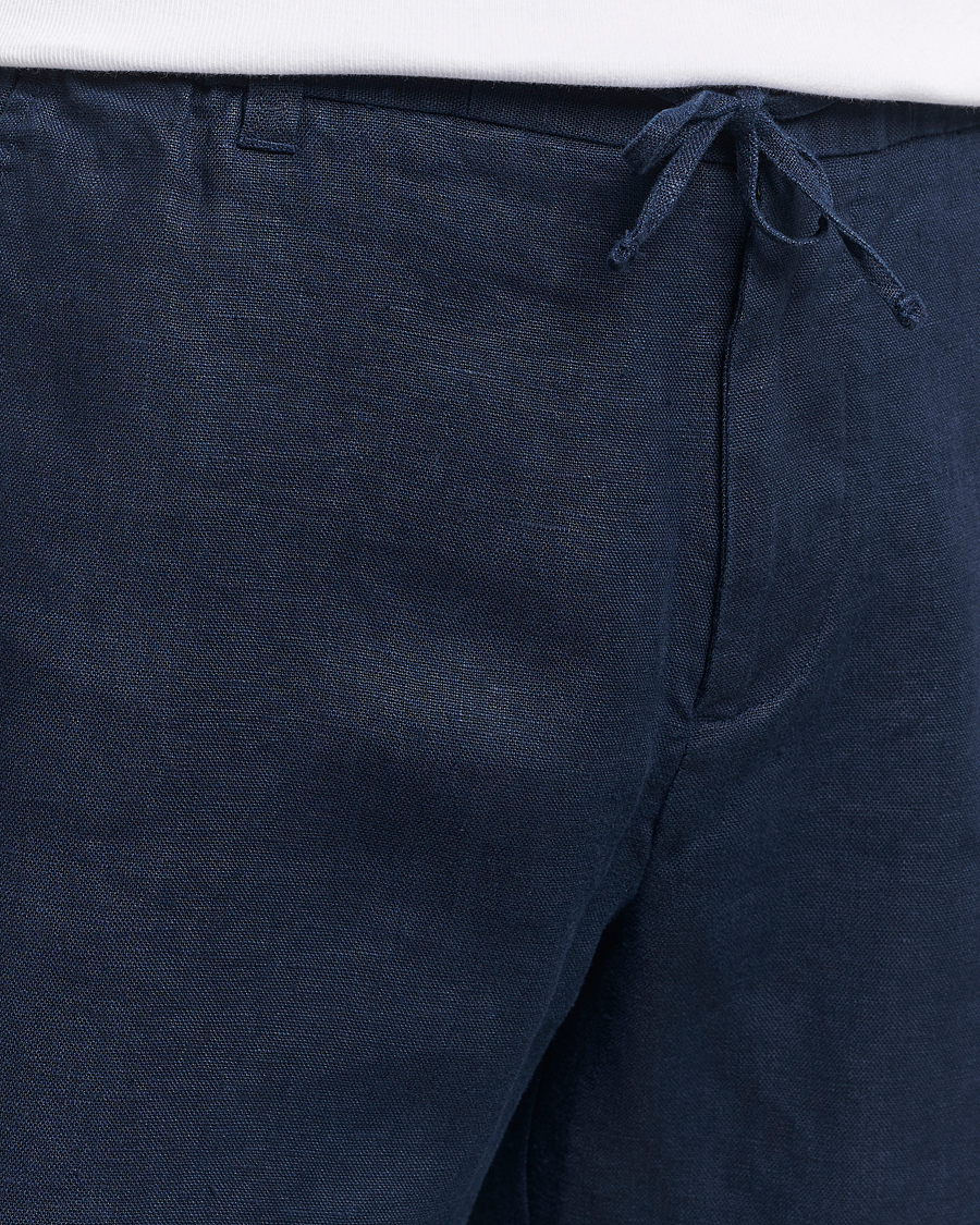 Men | Shorts | NN07 | Seb Linen Drawstring Shorts Navy Blue