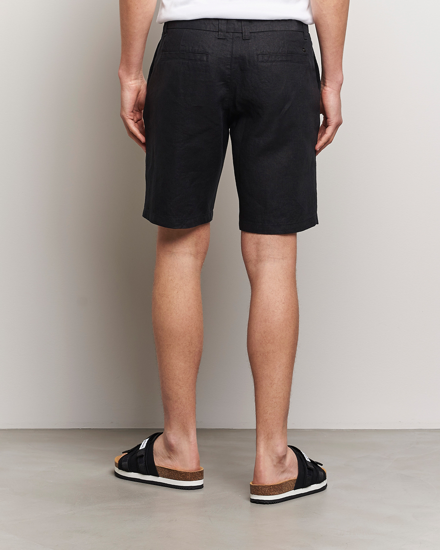 Men | Shorts | NN07 | Crown Linen Shorts Black