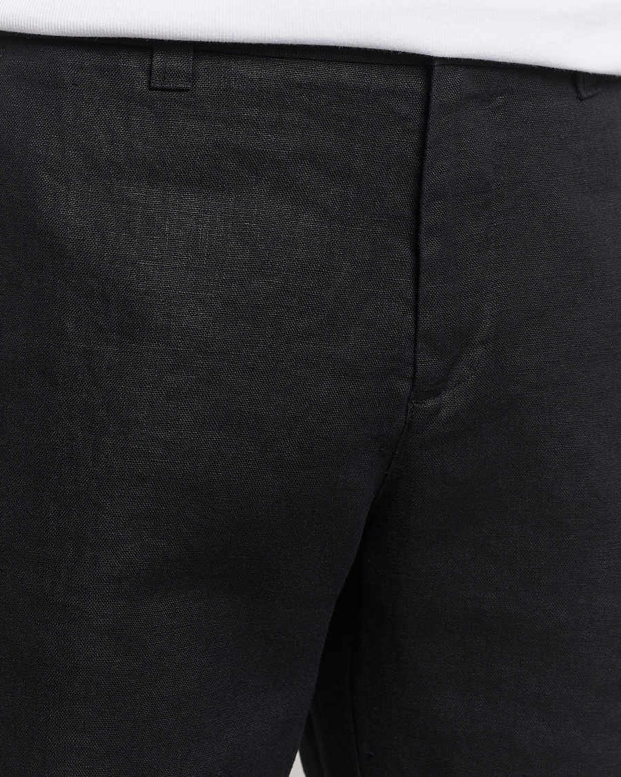 Men | Shorts | NN07 | Crown Linen Shorts Black