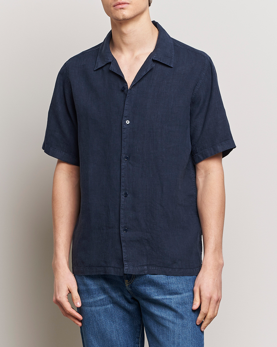 Homme |  | NN07 | Julio Linen Resort Shirt Navy Blue