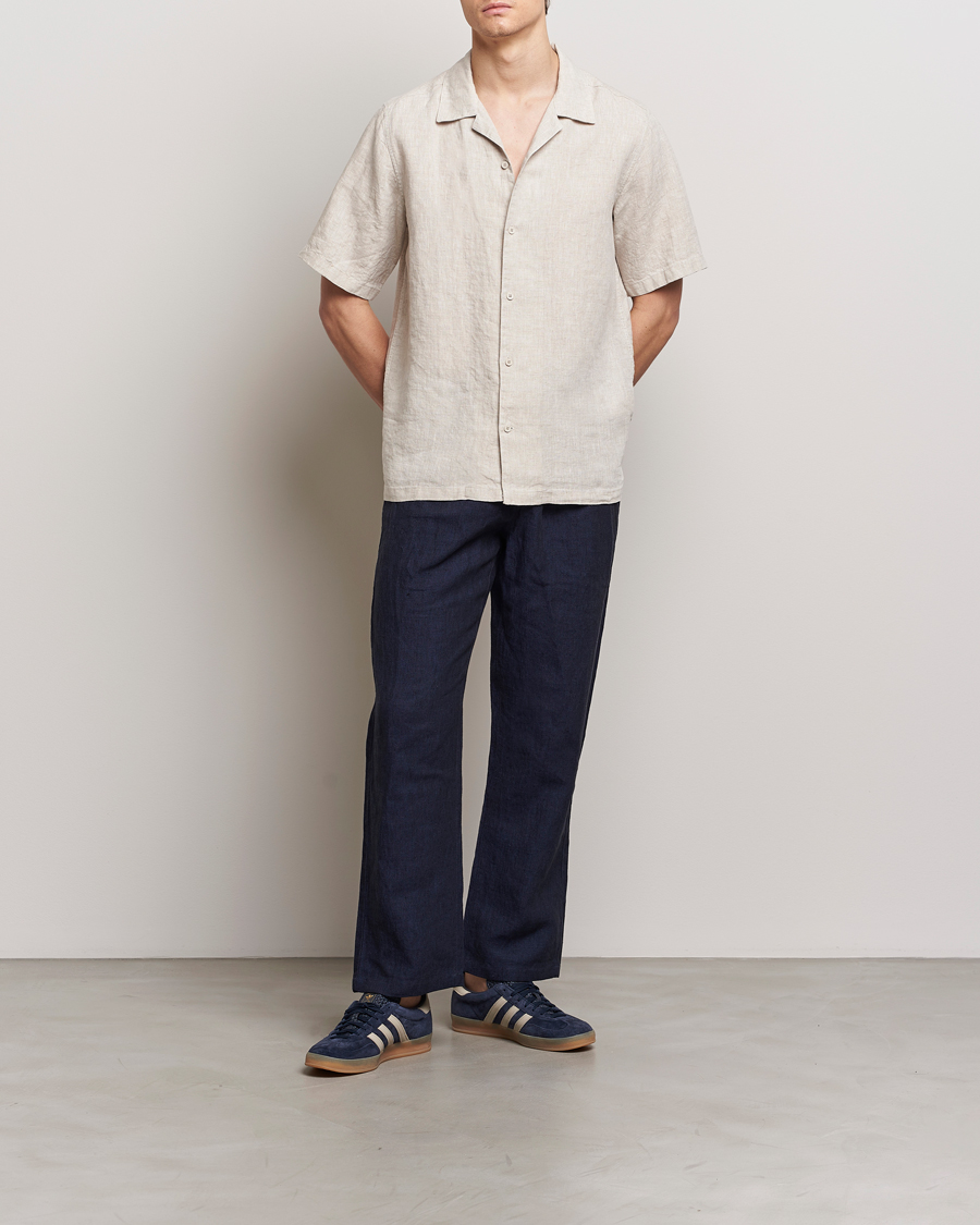 Men | Shirts | NN07 | Julio Linen Resort Shirt Oat