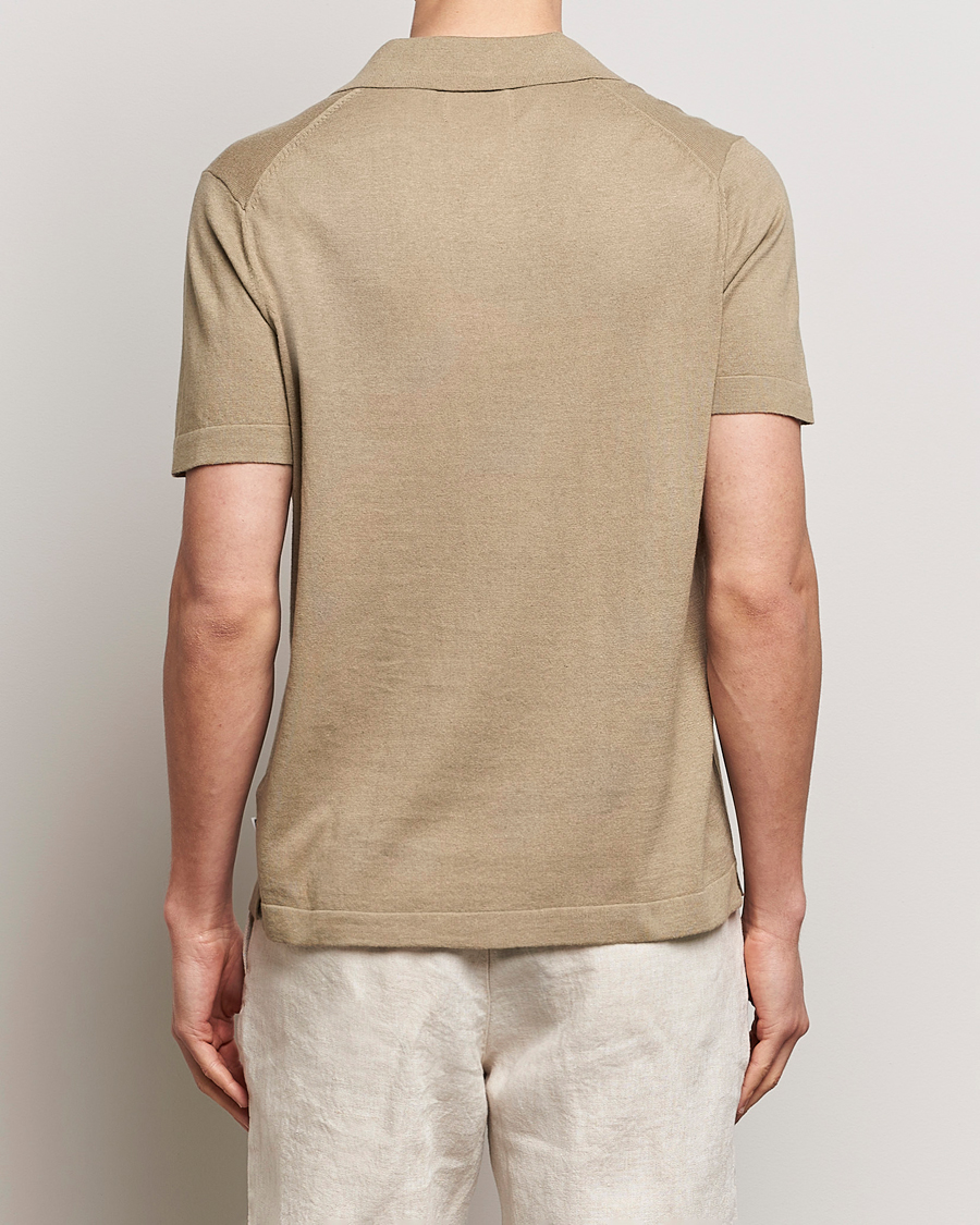 Men | Polo Shirts | NN07 | Ryan Cotton/Linen Polo Greige