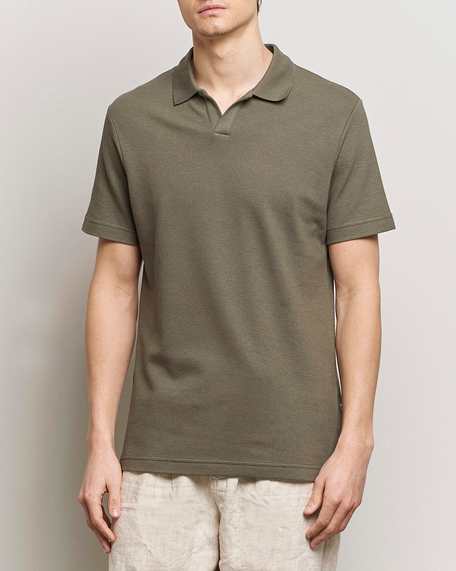 Men | Short Sleeve Polo Shirts | NN07 | Paul Polo Capers Green
