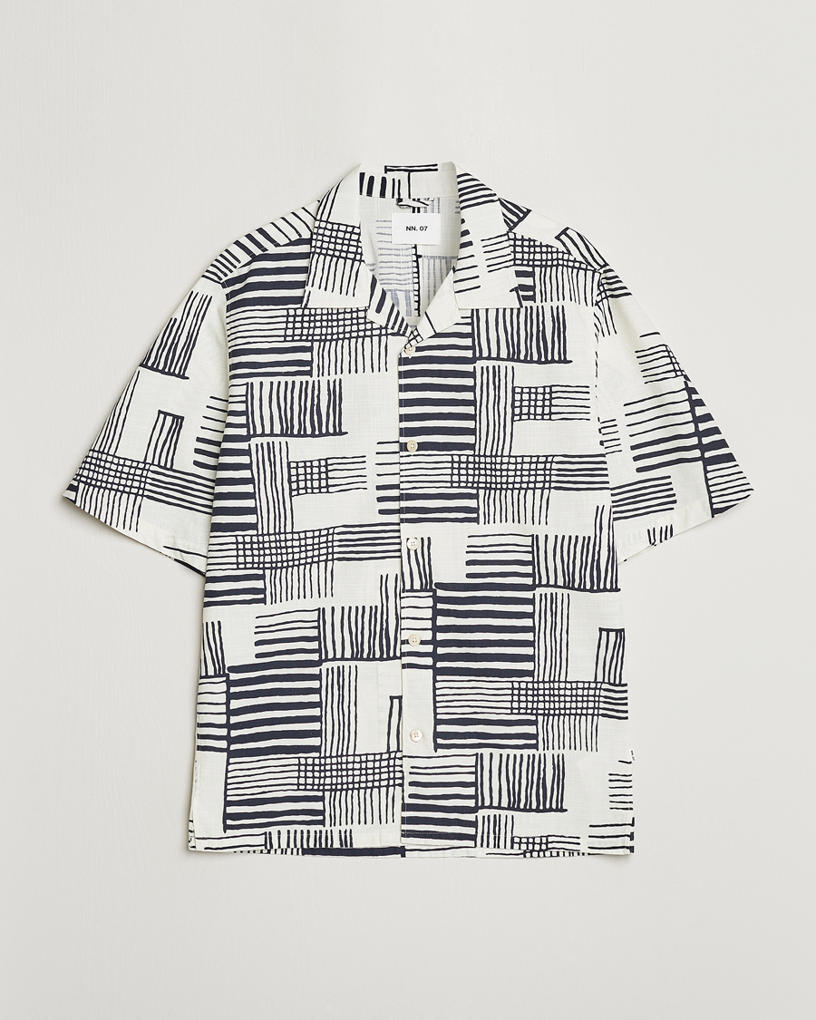 Men | Shirts | NN07 | Ole Printed Short Sleeve Shirt Black Multi