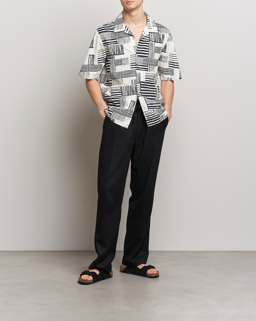 Men | Shirts | NN07 | Ole Printed Short Sleeve Shirt Black Multi