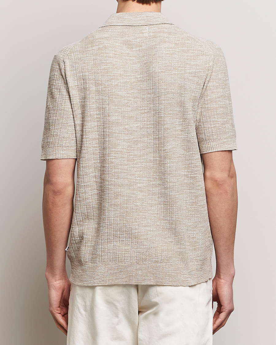 Men | Shirts | NN07 | Nolan Knitted Shirt Sleeve Shirt Greige Melange