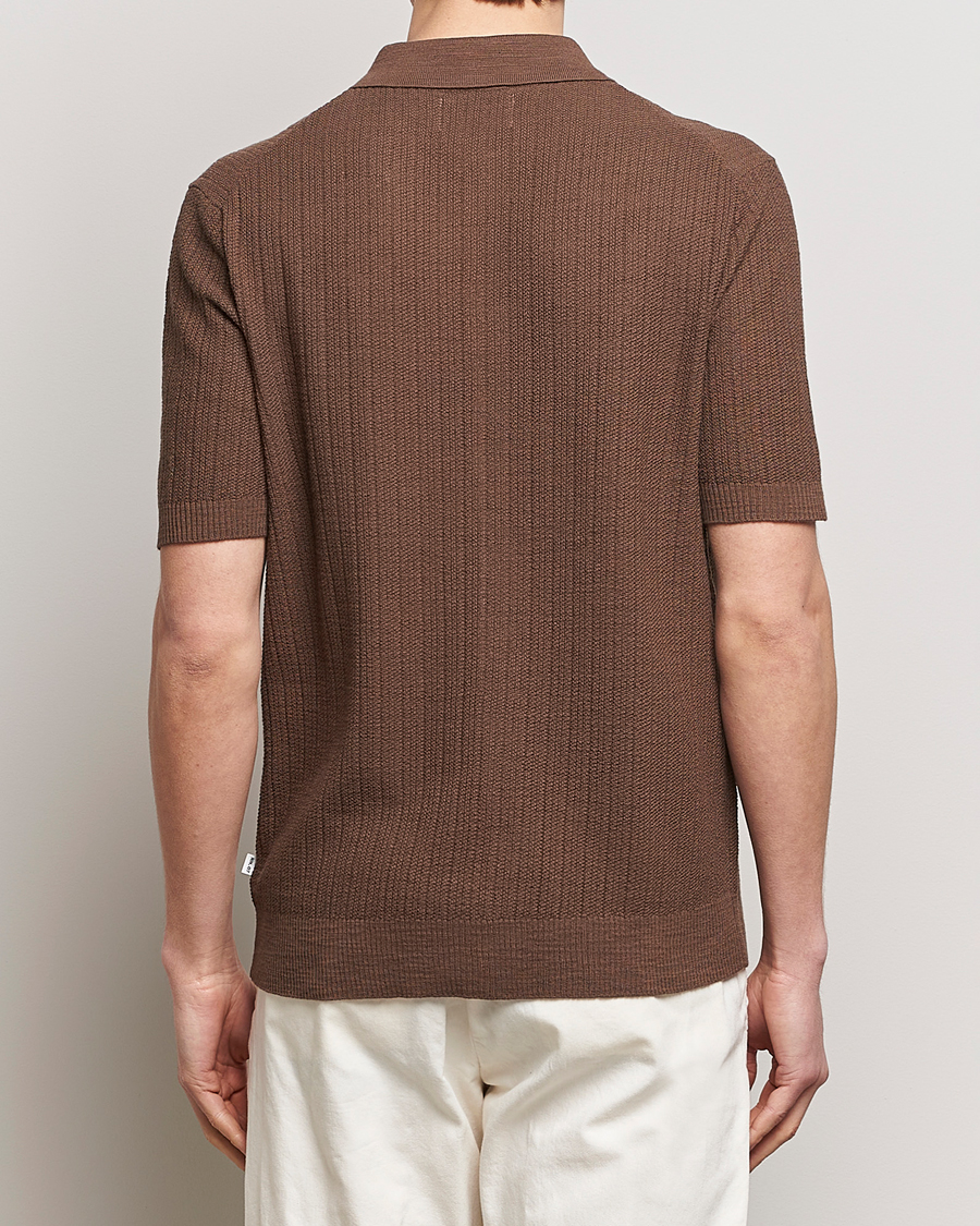 Men | Shirts | NN07 | Nolan Knitted Shirt Sleeve Shirt Cocoa Brown