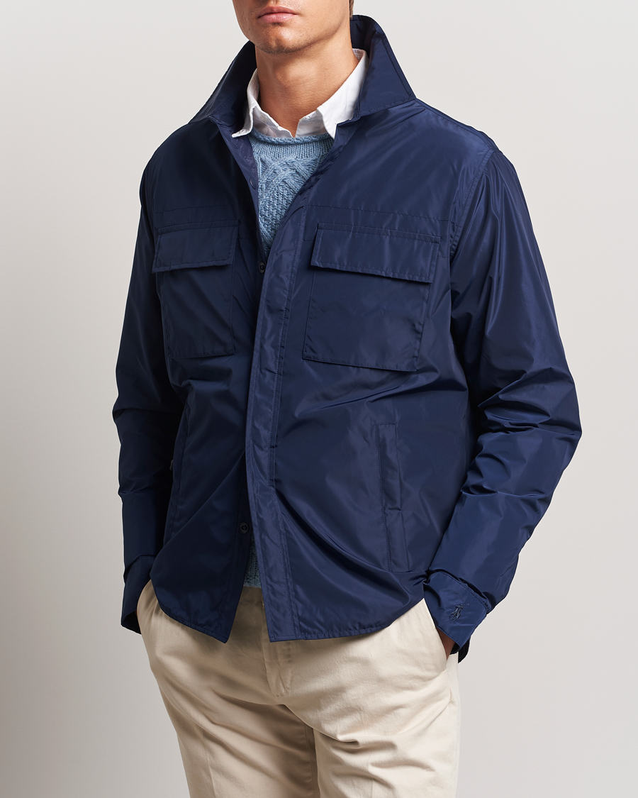Men | Shell Jackets | Polo Ralph Lauren | Water-Repellent Shirt Jacket Newport Navy