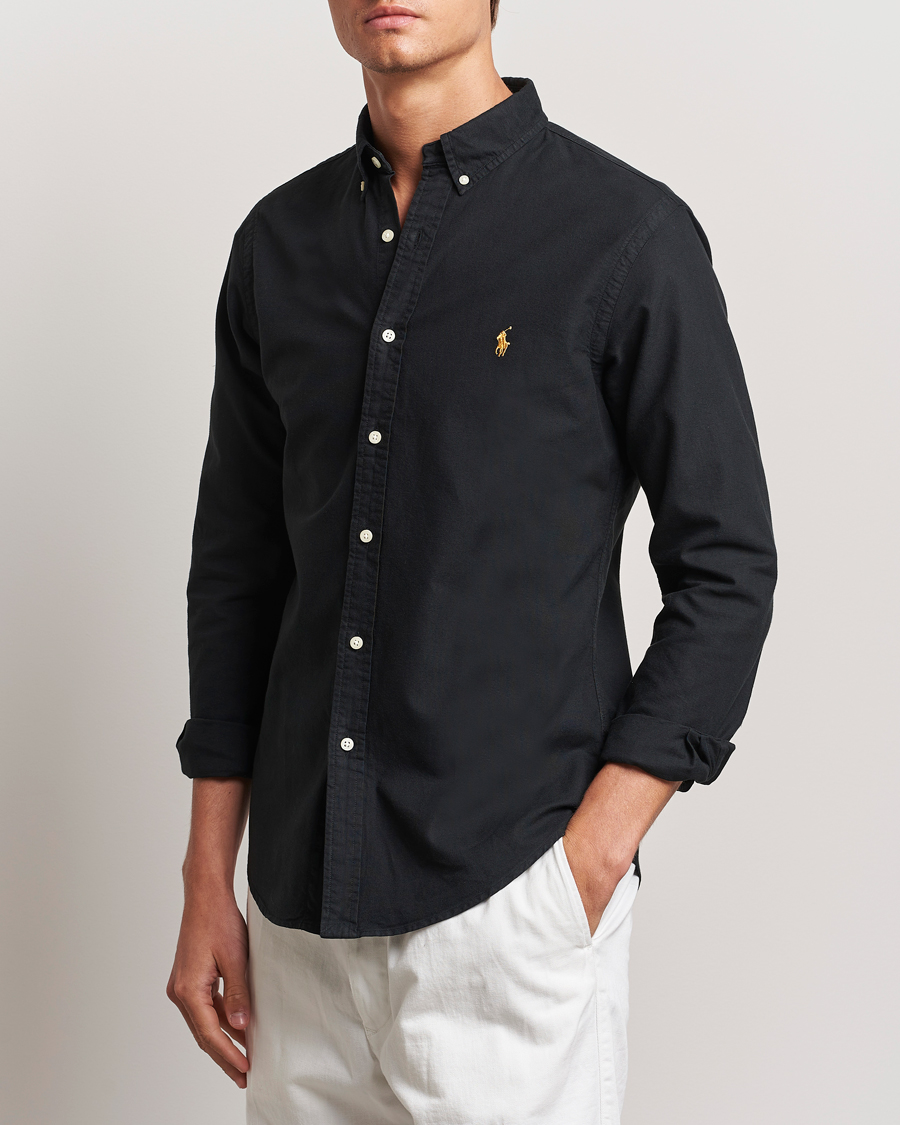 Men | What's new | Polo Ralph Lauren | Slim Fit Oxford Shirt Polo Black