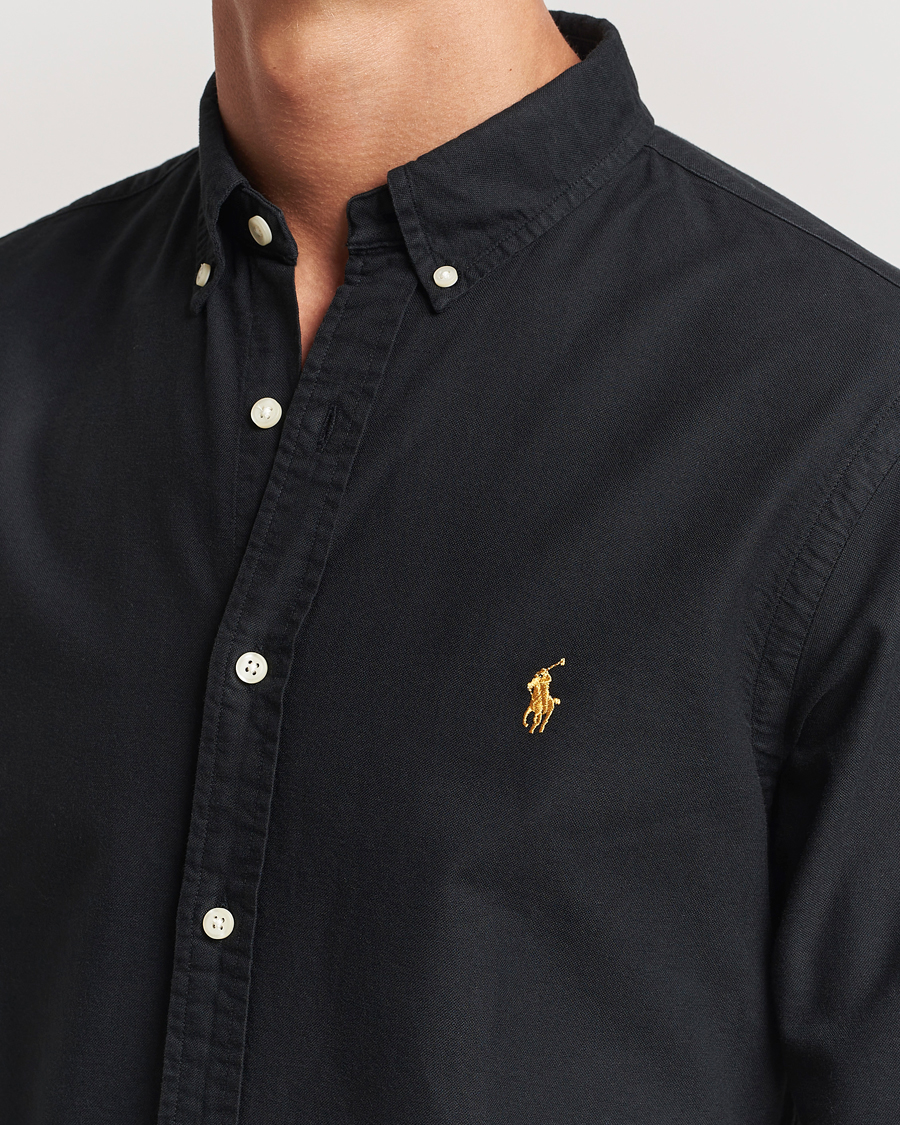 Polo Ralph Lauren Slim Fit Oxford Shirt Polo Black at CareOfCarl.com Polo Ralph Lauren Slim Fit Oxford Shirt Polo Black at CareOfCarl.com