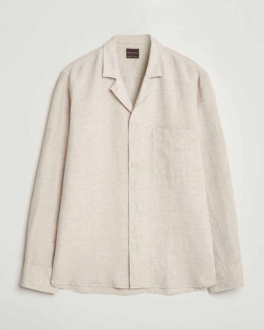 Men | Shirts | Oscar Jacobson | Helios Reg Shirt Beige