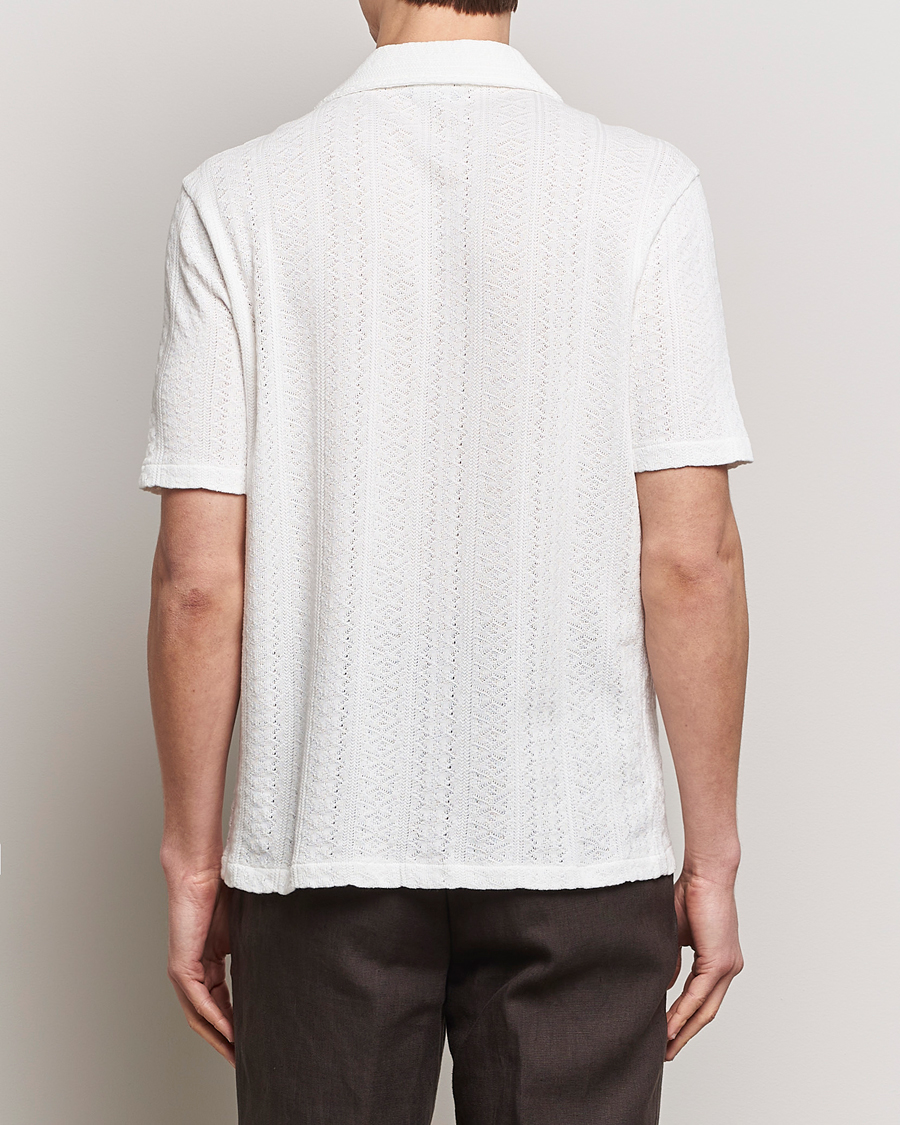 Men | Shirts | Oscar Jacobson | Mattis Reg Knitted Shirt White