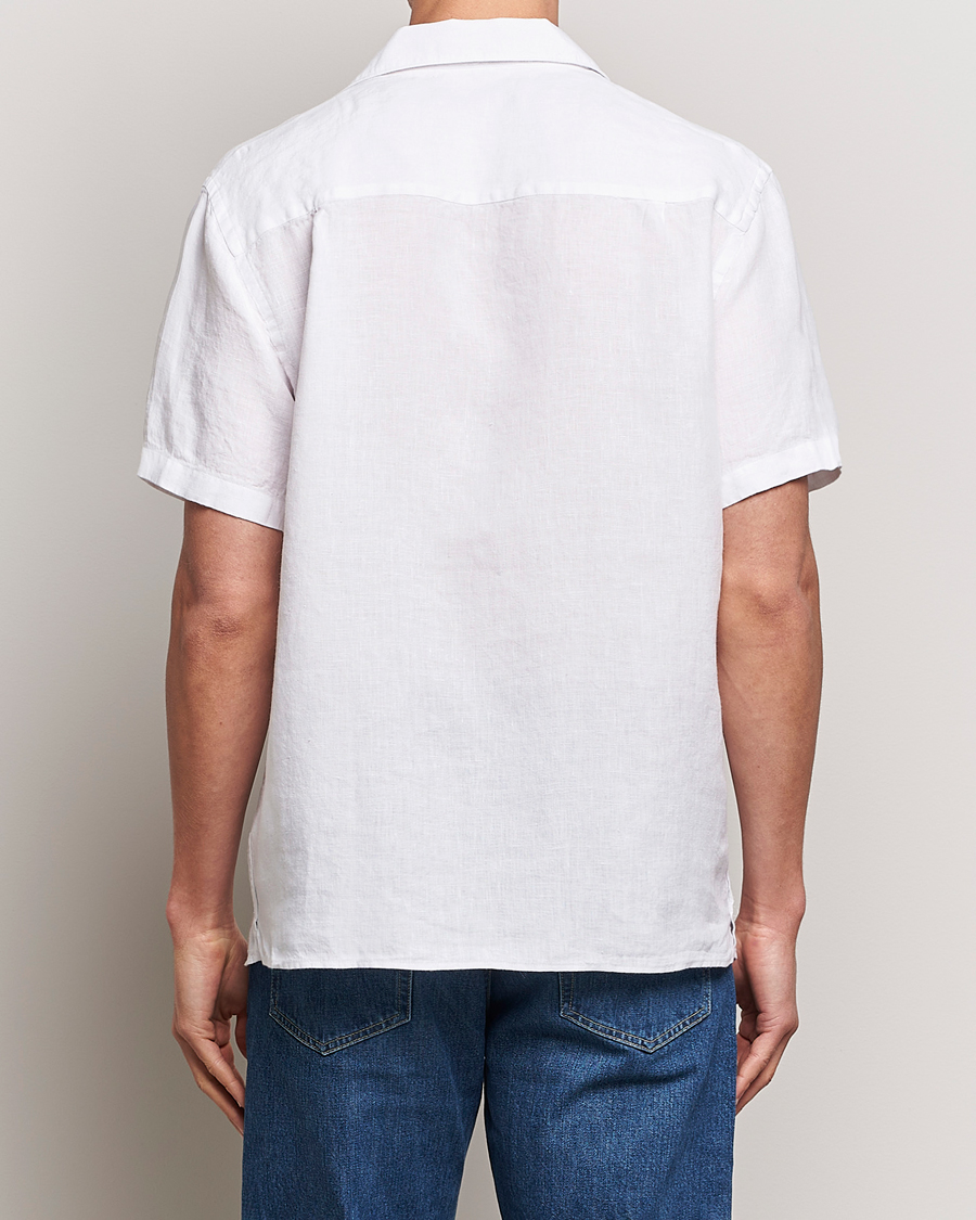 Men | Shirts | J.Lindeberg | Elio Linen Melange Shirt White