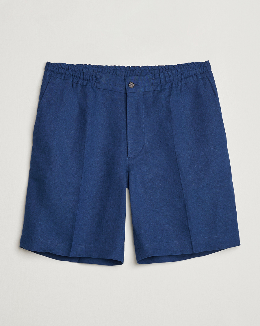 Men | Shorts | J.Lindeberg | Baron Linen Shorts Estate Blue