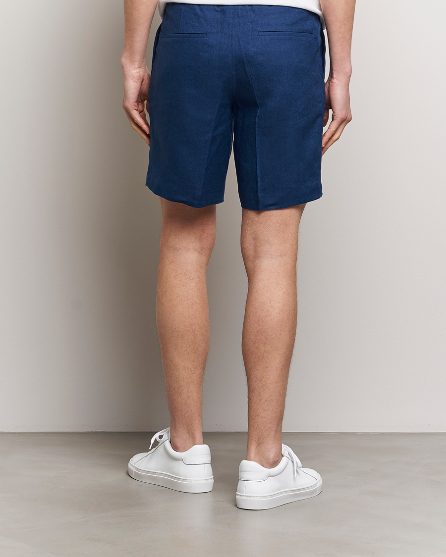 Men | Shorts | J.Lindeberg | Baron Linen Shorts Estate Blue