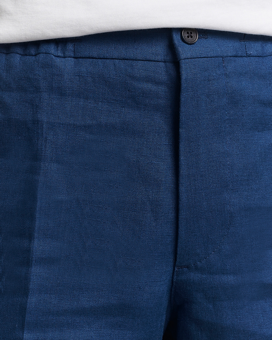 Men | Shorts | J.Lindeberg | Baron Linen Shorts Estate Blue